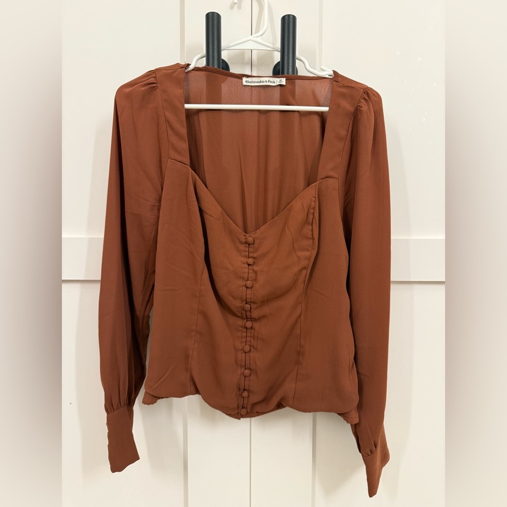 Abercrombie & Fitch Brown Blouse